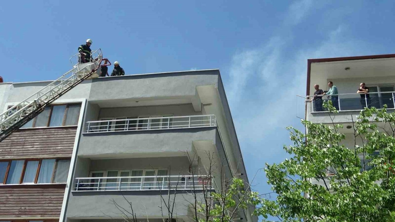 Menteşe’de Bacadan Çıkan Yangın Paniğe Neden Oldu