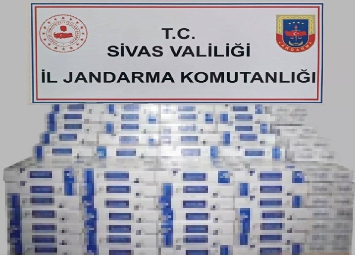 Sivas’ta Binlerce Bandrolsüz Sigara Ele Geçirildi
