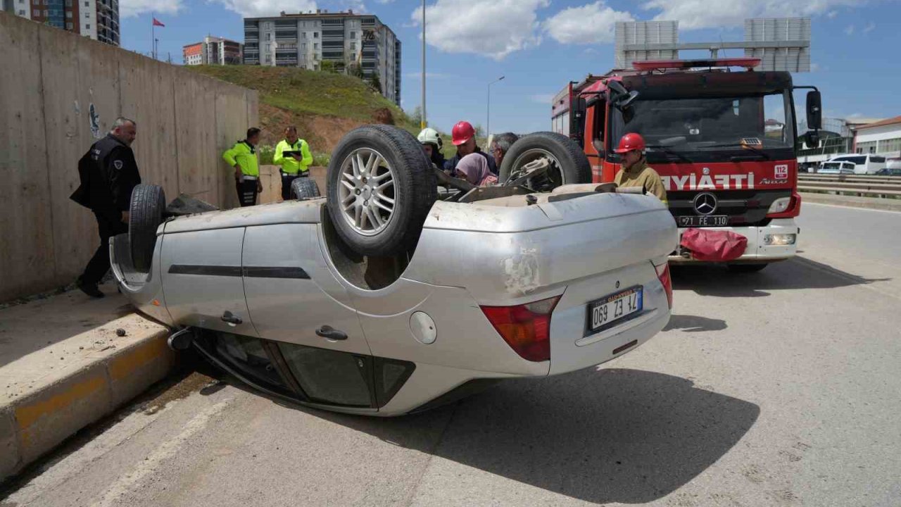 Kırıkkale’de Otomobil Takla Attı: 1 Yaralı