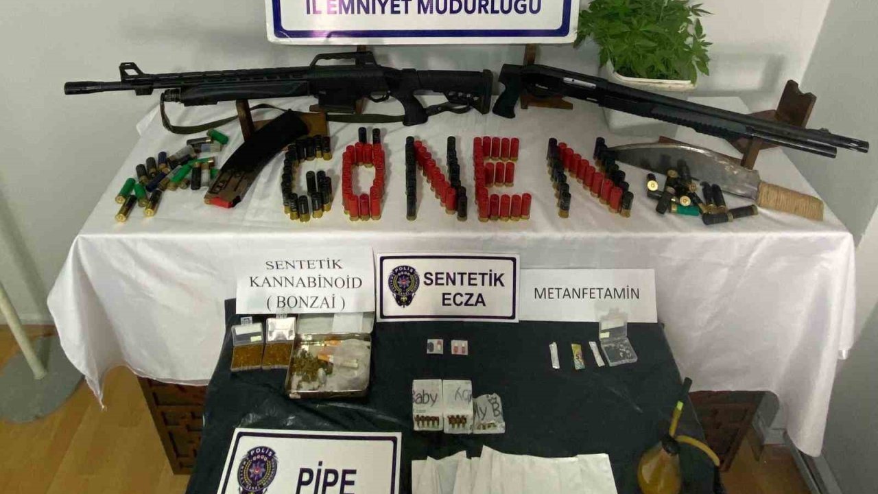 Gönen’de Uyuşturucu Ve Silah Operasyonu