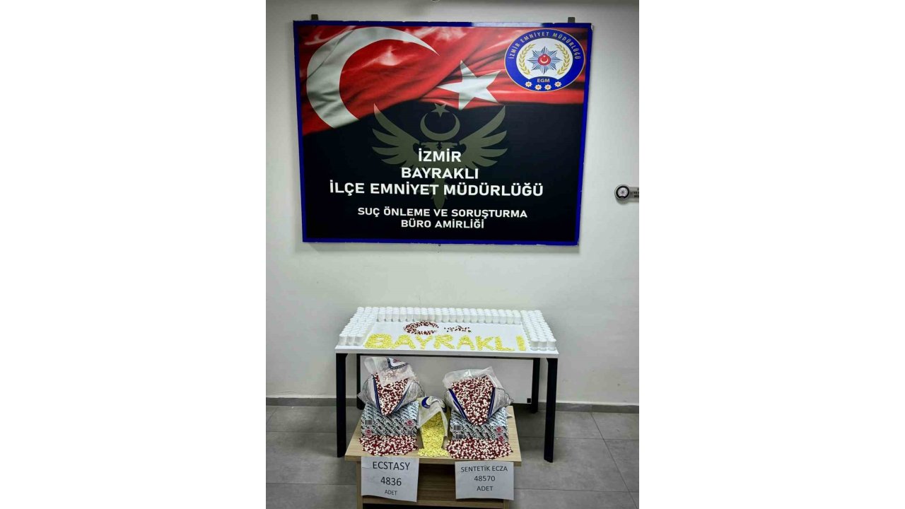 Bayraklı’da Binlerce Uyuşturucu Hap Ele Geçirildi