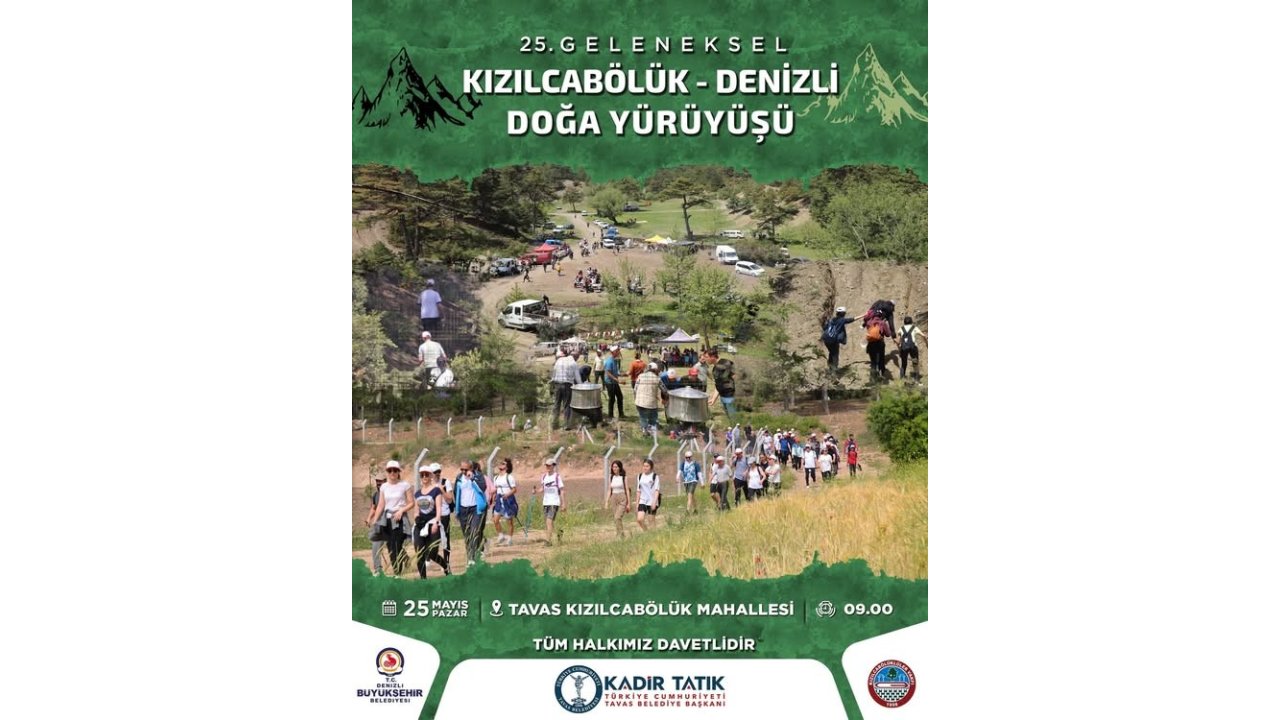 25. Geleneksel Kızılcabölük-denizli Doğa Yürüyüşüne Sayılı Günler Kaldı