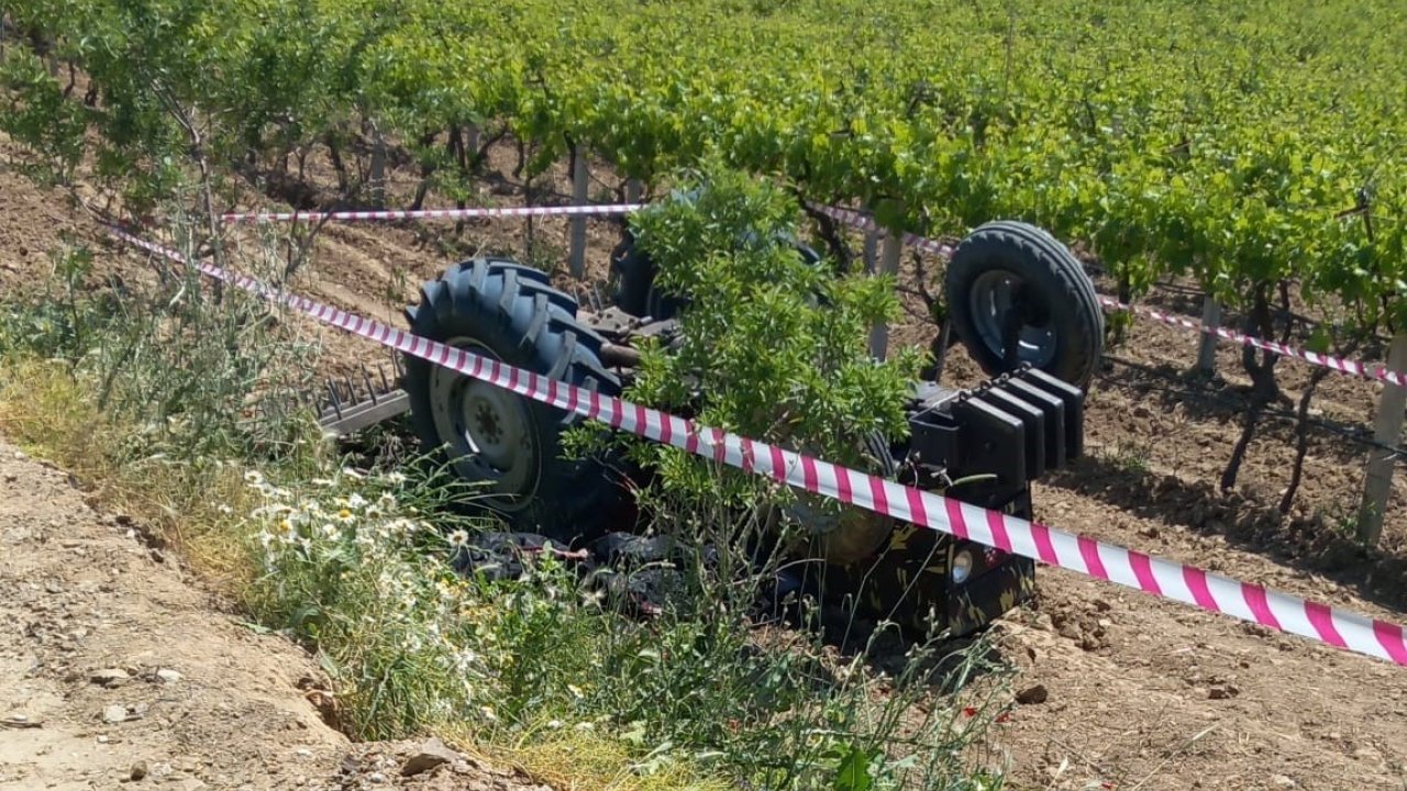 Traktörüyle Üzüm Bağlarına Uçan Çiftçi Hayatını Kaybetti
