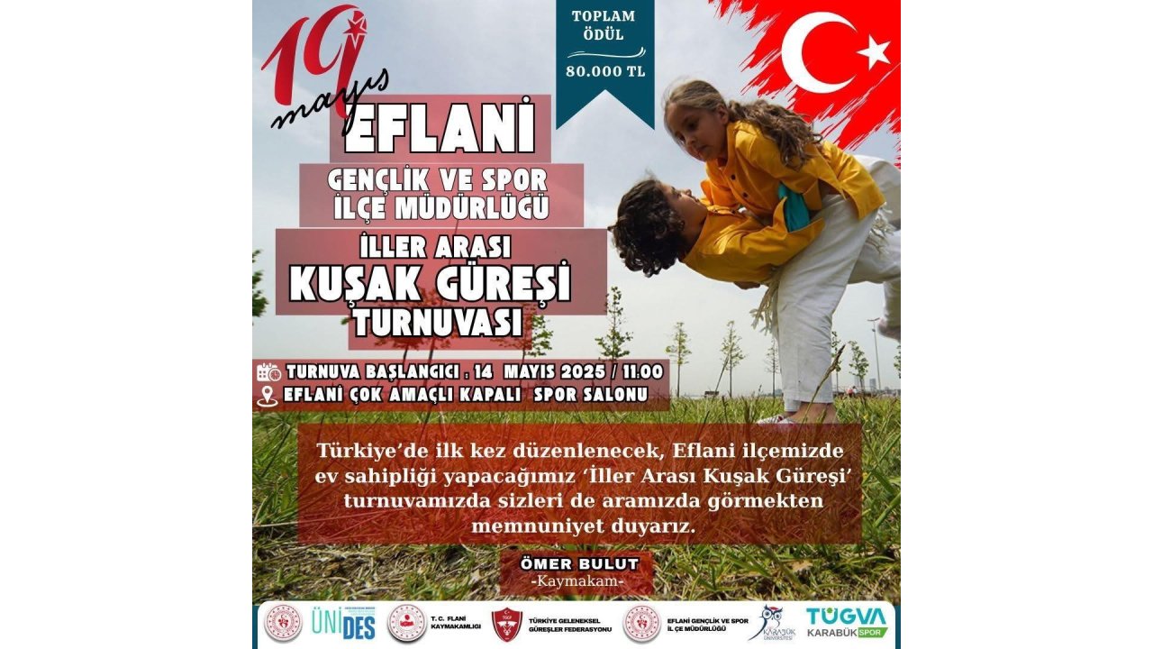 Eflani’de İller Arası Kuşak Güreşi Turnuvası Düzenlenecek
