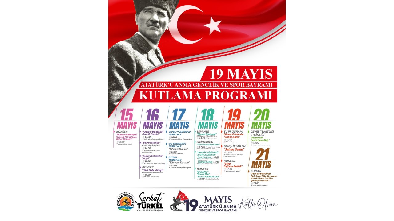 Atakum Belediyesi’nden 19 Mayıs Programı