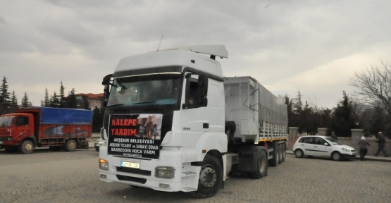 Akşehir’den Halep’e yardım tırı