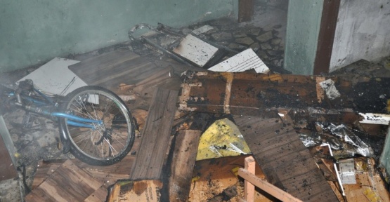 Yangında mahsur kaldılar