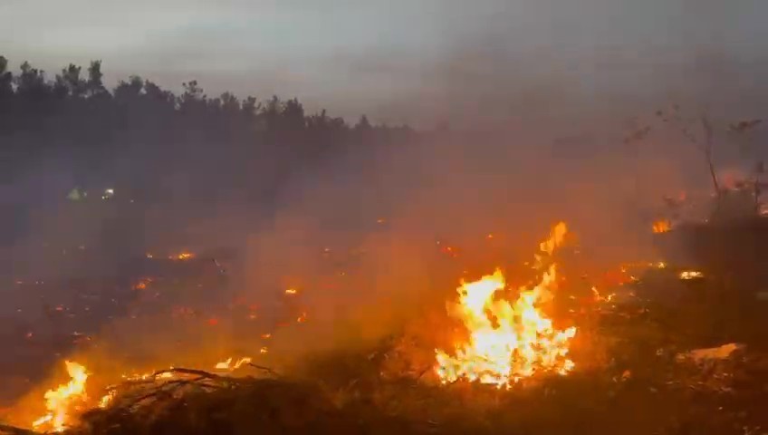 Köylüler Ve Ekiplerin Seferber Olduğu Yangın Kontrol Altına Alındı