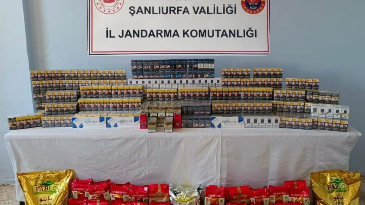Şanlıurfa’da Kaçak Çay Ve Sigara Ele Geçirildi