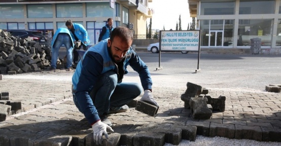 Karşıyaka Mahallesinde kilitli taş çalışması tamamlandı