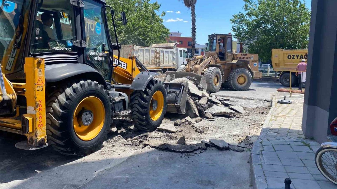 Söke’de Yol Yenileme Çalışmaları Devam Ediyor