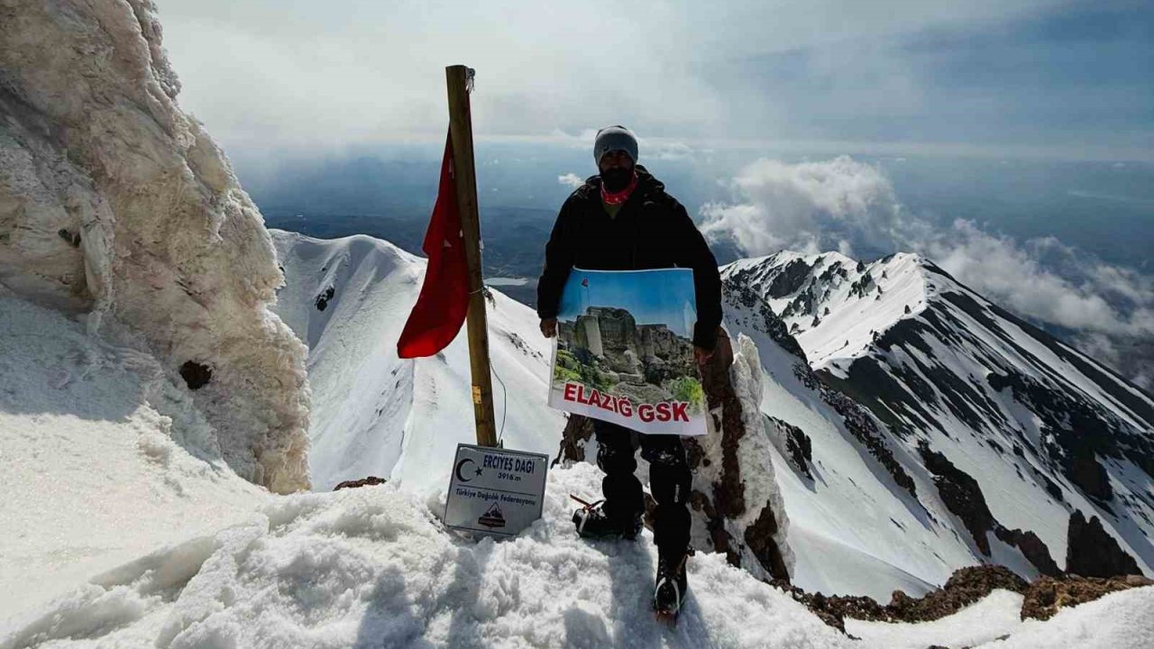 Elazığlı Sporcu Erciyes Dağı’na Tırmandı