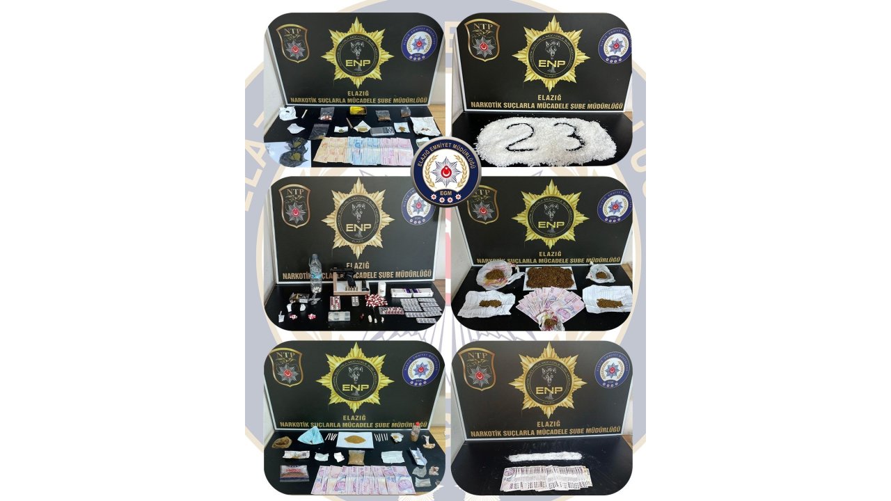 Elazığ’da Uyuşturucu Operasyonu: 17 Tutuklama