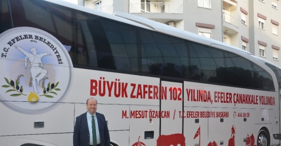 Başkan Özakcan, Efeler halkını Çanakkale’ye uğurladı