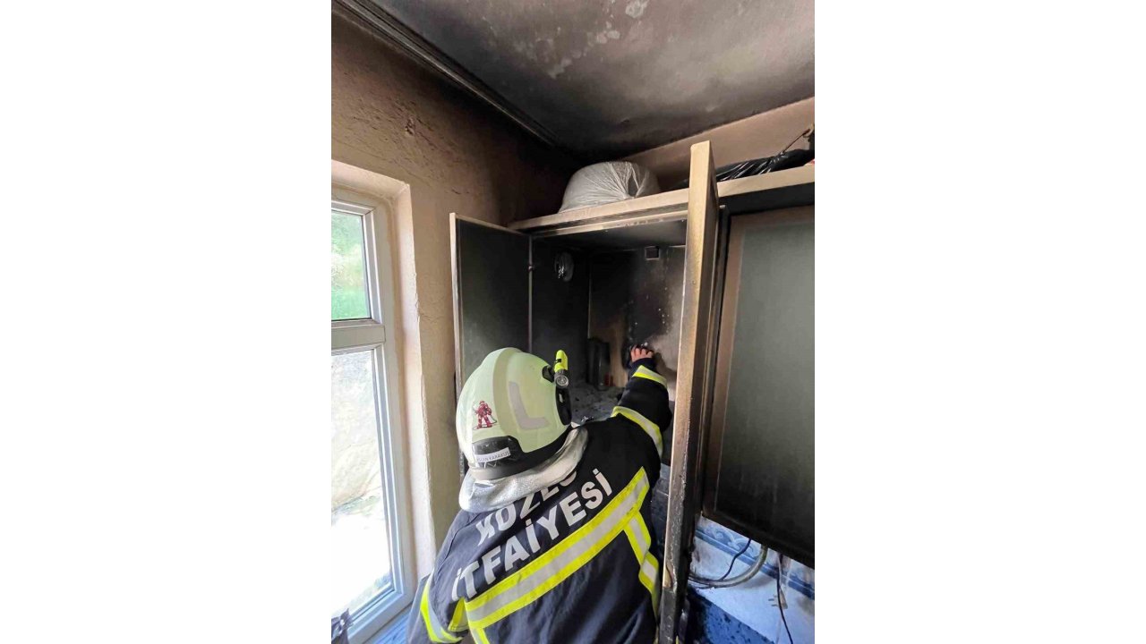 Evin Mutfağında Çıkan Yangın Paniğe Neden Oldu