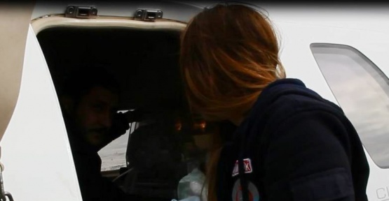 Ambulans uçak 1 günlük bebek için havalandı