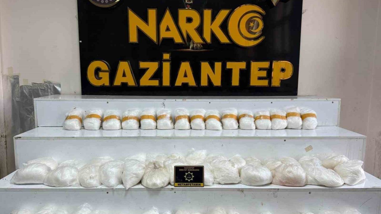 Gaziantep’te 58 Kilo Metamfetamin Ele Geçirildi