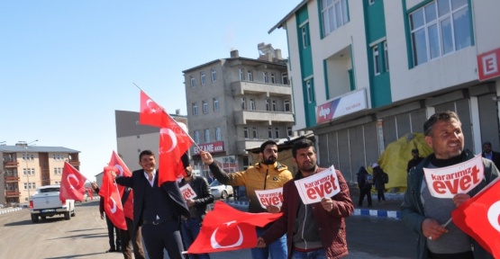 Bakan Arslan, Selim’de bayraklar ve evetlerle karşılandı