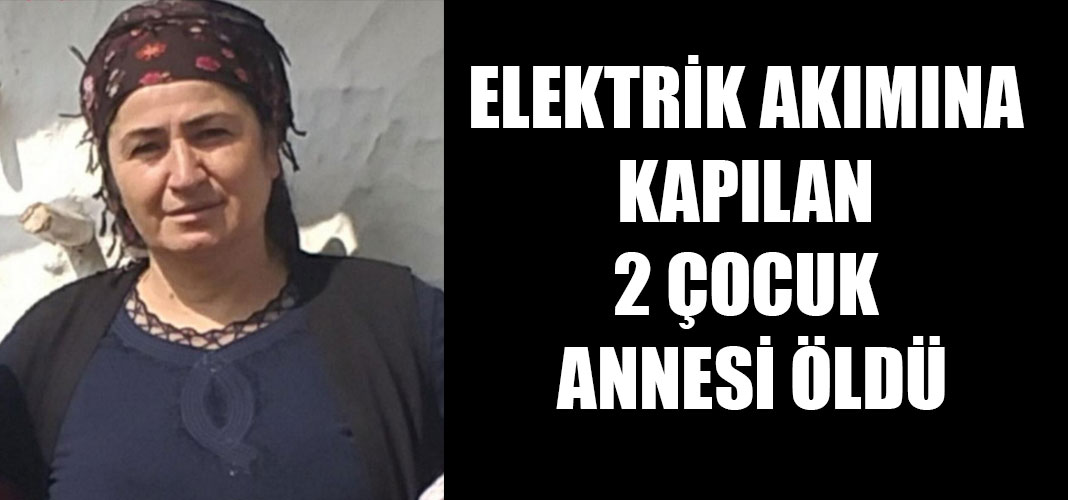 ELEKTRİK AKIMINA KAPILAN 2 ÇOCUK ANNESİ ÖLDÜ