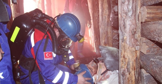 Maden ocağı sahasında 660 kişi ile dev tatbikat