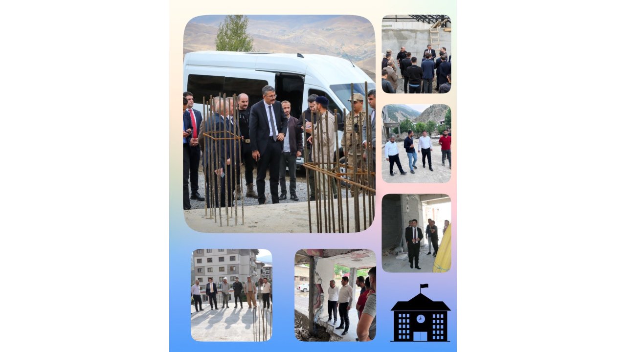 Vali Çelik’ten Okul İnşaatlarında İnceleme