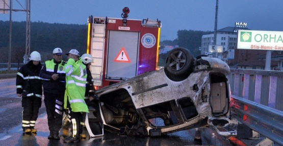 Tekirdağ’da hafif ticari araç takla attı: 6 yaralı