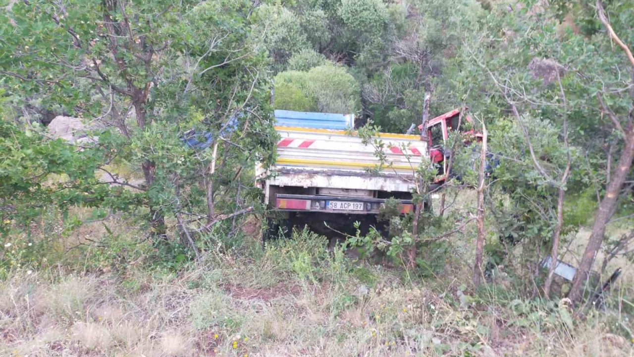 Sivas’ta Kamyonet Şarampole Uçtu: 3 Kişi Yaralandı