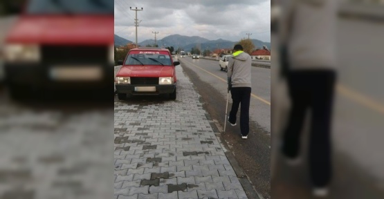 Ortaca’da kaldırıma araç parkı tepkisi