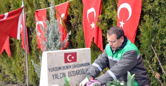 Gölbaşı’nda şehit mezarları bakımdan geçirildi