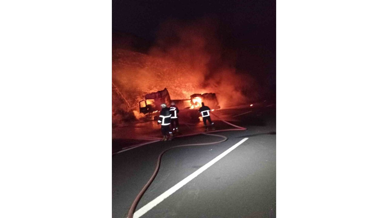 Şanlıurfa’da Devrilen Akaryakıt Tankeri Yandı