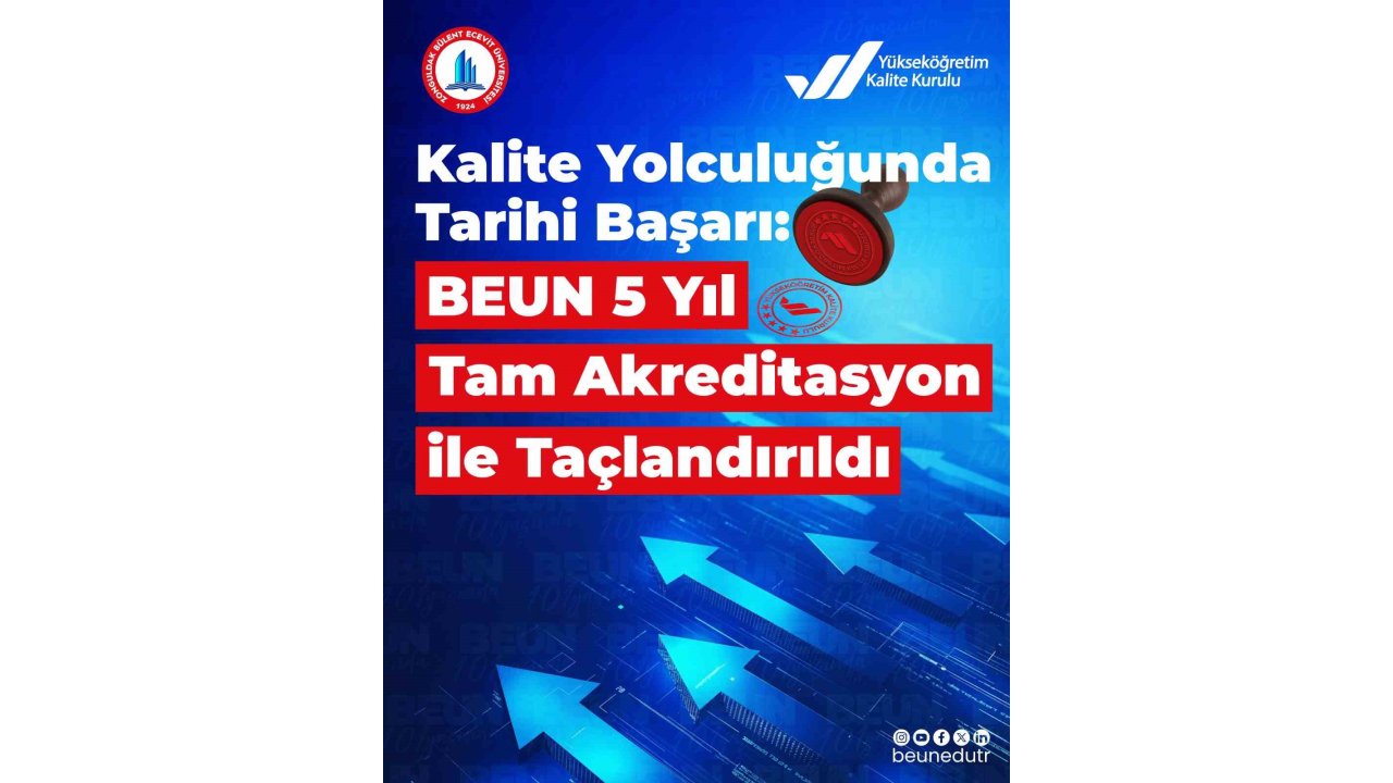 Beun 5 Yıl Tam Akreditasyon İle Taçlandırıldı