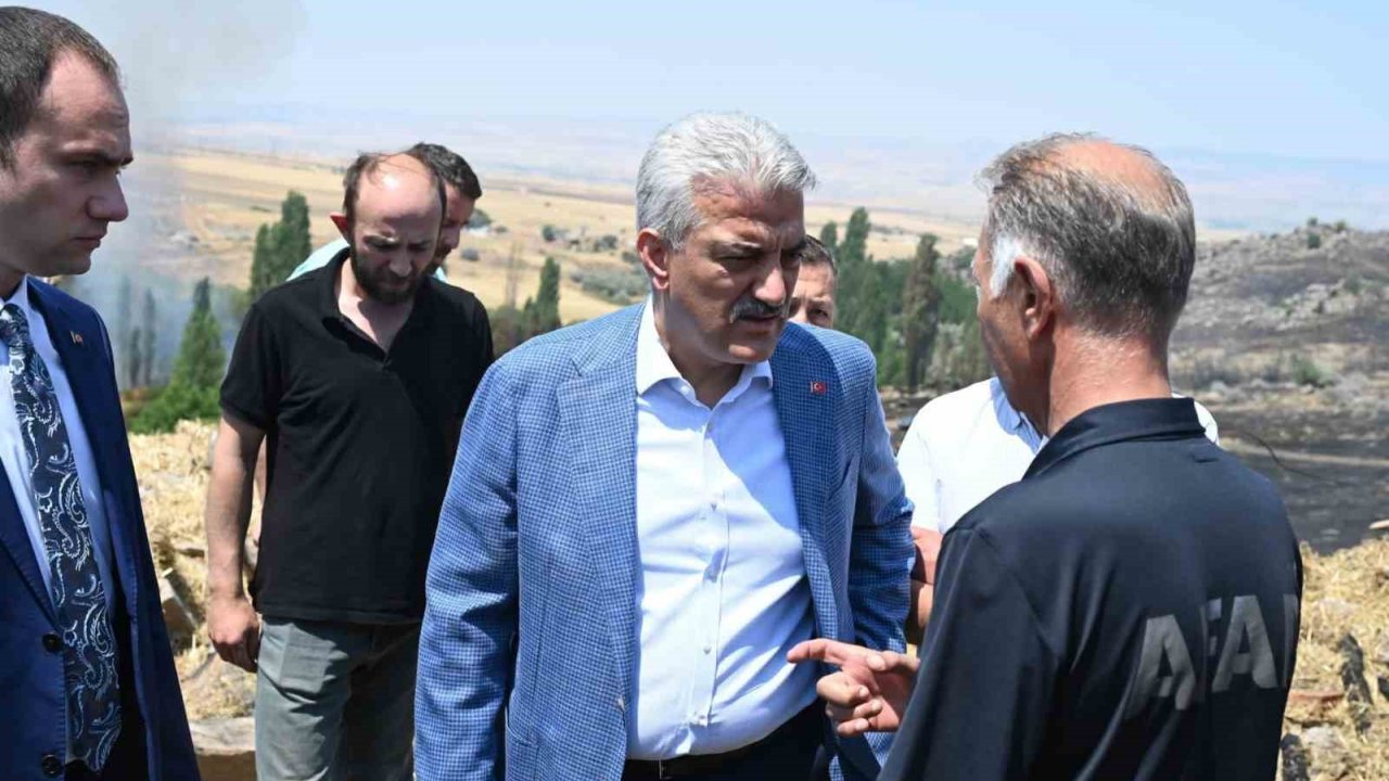 Kırıkkale Valisi Makas Yangın Bölgesinde İncelemelerde Bulundu